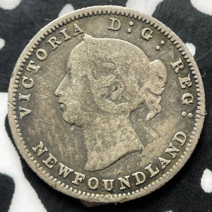 1885 Newfoundland 5 Cents Lot#JM9017 Silver! Key Date!