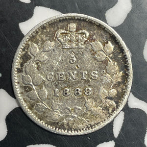 1888 Canada 5 Cents Lot#T2648 Silver!