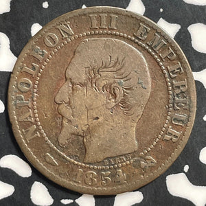 1854-B France 5 Centimes Lot#E7659