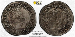 (1625) G.B. Charles I 1/2 Crown PCGS Plugged-VF Detail Lot#G941 Silver! Scarce!