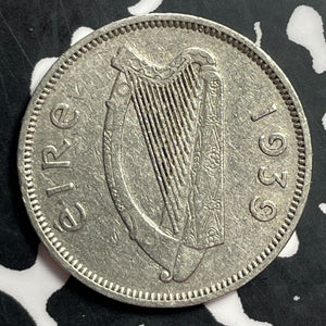 1939 Ireland 6 Pence Sixpence Lot#E7271