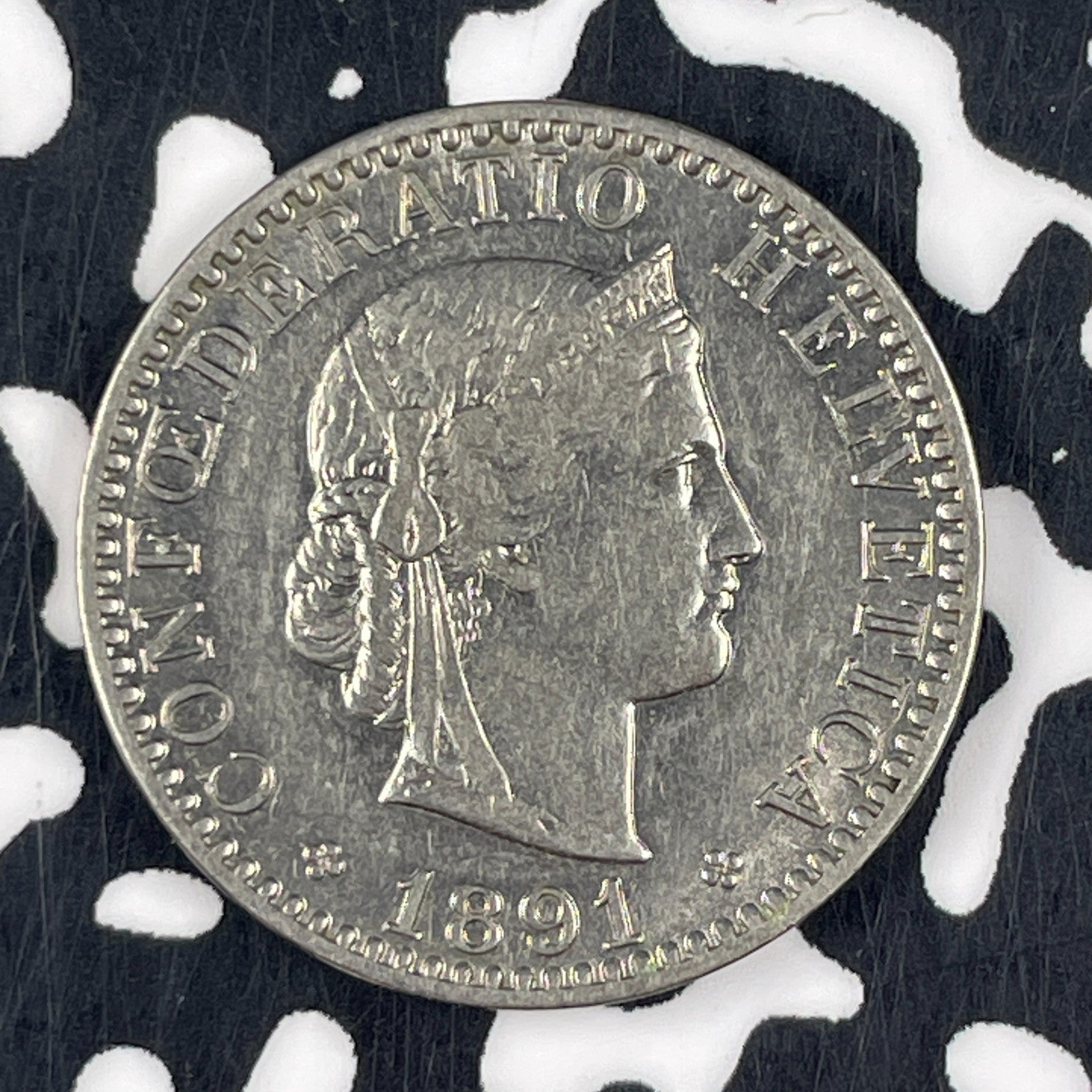 1891 Switzerland 20 Rappen Lot#F4644 Nice!