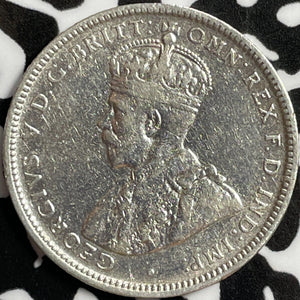 1922 Australia 1 Shilling Lot#E0555 Silver! Cleaned