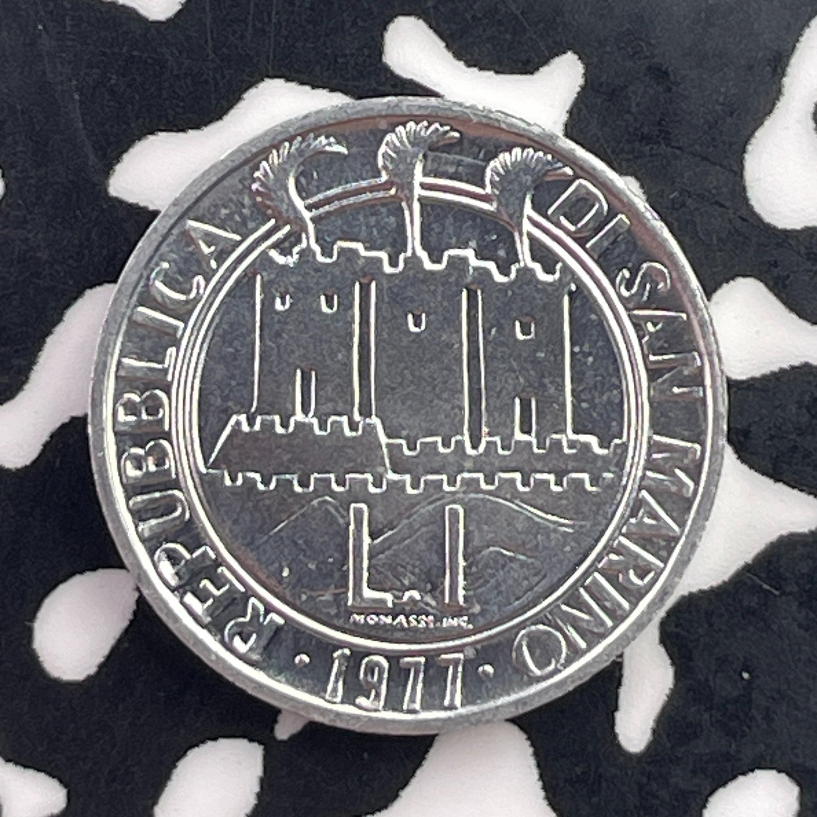 1977 San Marino 1 Lira Lot#C5801 High Grade! Beautiful!