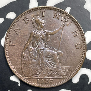 1927 Great Britain Farthing Lot#C0881 Nice!