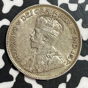1917-C Newfoundland 25 Cents Lot#T2407 Silver! Nice!