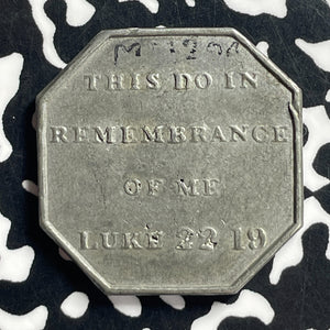 1843 Scotland Fife Dairsie Communion Token Lot#T7106