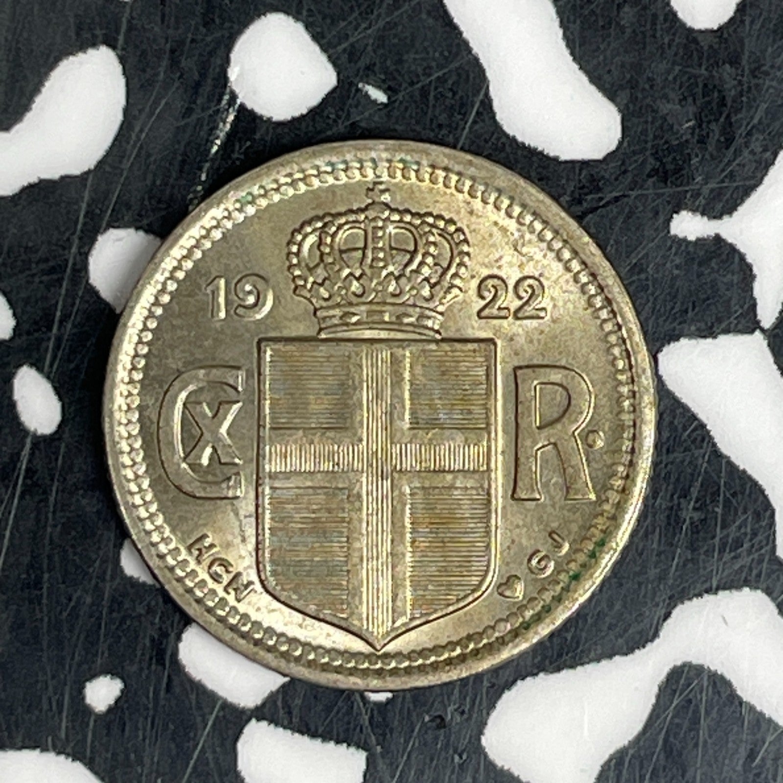 1922 Iceland 10 Aurar Lot#C9005 High Grade! Beautiful!