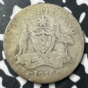 1916 Australia 1 Shilling Lot#E8156 Silver!