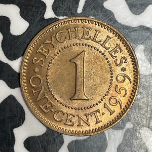 1959 Seychelles 1 Cent Lot#T6278 High Grade! Beautiful!