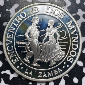 1997 Argentina Zamba Dancers 25 Pesos Lot#JM8536 Silver! Proof!