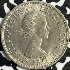 1958 Great Britain 1/2 Crown Half Crown Lot#D8983 High Grade! Beautiful!