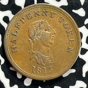1815 Nova Scotia Trade & Navigation 1/2 Penny Token Lot#JM9894 Nice!