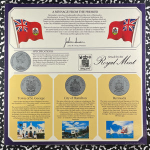 1984 Bermuda 375th Anniversary 10x Coin Mint Set Lot#B2385 With Case