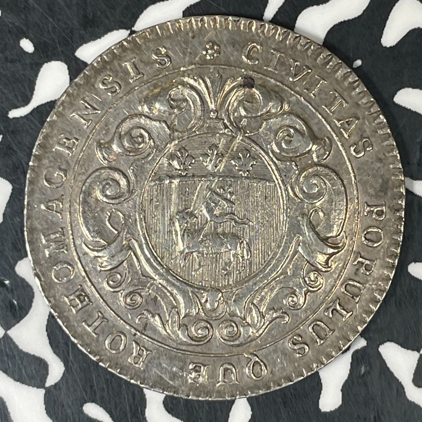 Undated France Normandy Jeton Lot#JM0538 Silver! 31mm