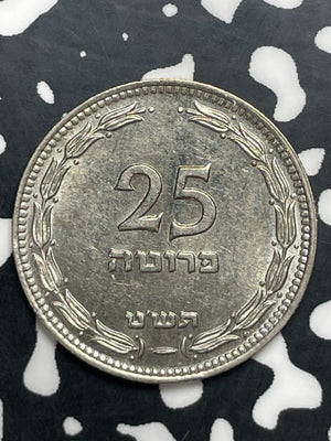 (1949) Israel 25 Pruta Lot#C0227 High Grade! Beautiful! Without Pearl