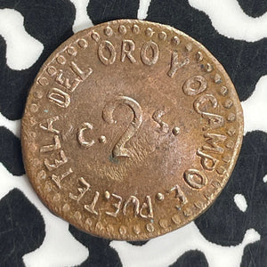 1915 Mexico Puebla 2 Centavos Lot#T8237 High Grade! Beautiful!