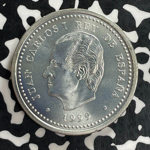 1999 Spain St. James 2000 Pesetas Lot#C1030 Silver! High Grade! Beautiful!