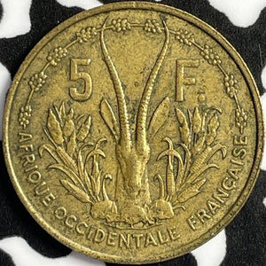 1956 French West Africa 5 Francs Lot#E0717