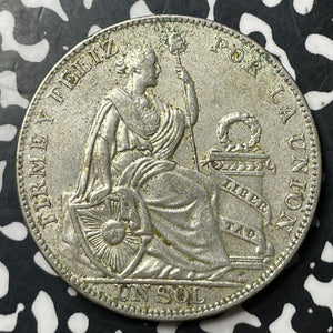 1930 Peru 1 Sol Lot#E7111 Large Silver Coin!