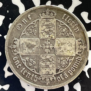 1860 Great Britain Gothic Florin Lot#T3064 Silver!