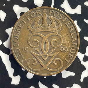 1909 Sweden 5 Ore Lot#T8756