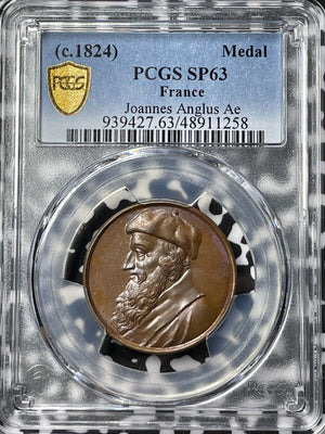 (c.1824) France Joannes Anglus Medal PCGS SP63 Lot#G6960 Choice UNC!