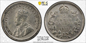 1921 Canada 5 Cents PCGS Cleaned-VF Details Lot#G9974 Silver! ~400 Known