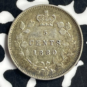 1880-H Canada 5 Cents Lot#JM9635 Silver! Nice!