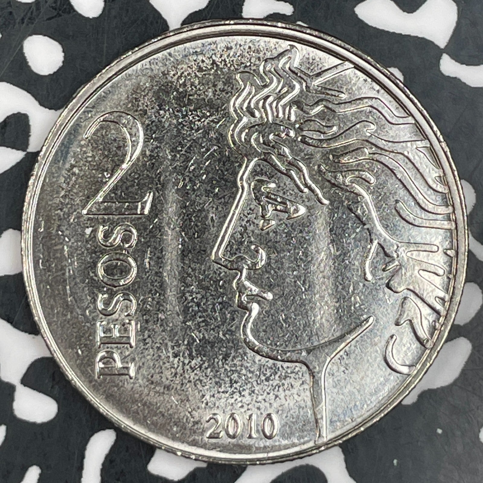 2010 Argentina 2 Pesos Lot#F7716 High Grade! Beautiful!