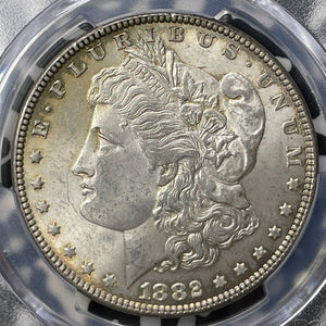 1882 U.S. $1 Morgan Dollar PCGS MS63 Lot#G8774 Large Silver! Choice UNC!