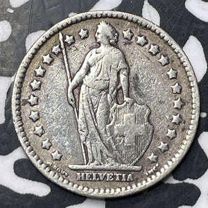 1914 Switzerland 1 Franc Lot#E8313 Silver!