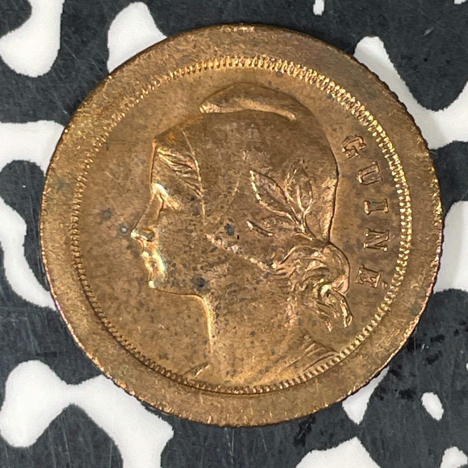 1933 Portuguese Guinea 5 Centavos Lot#JM0559 High Grade! Beautiful!