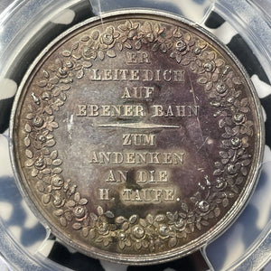 (19th Century) Germany Baptism Of Jesus Medal PCGS SP62 Lot#G8848 Silver!