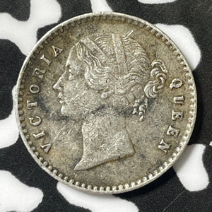 1841 India 2 Annas Lot#E4881 Silver!