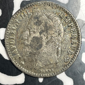 1868-A France 50 Centimes Lot#T3266 Silver!