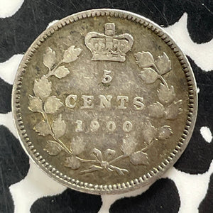 1900 Canada 5 Cents Lot#T4852 Silver! Round '0'