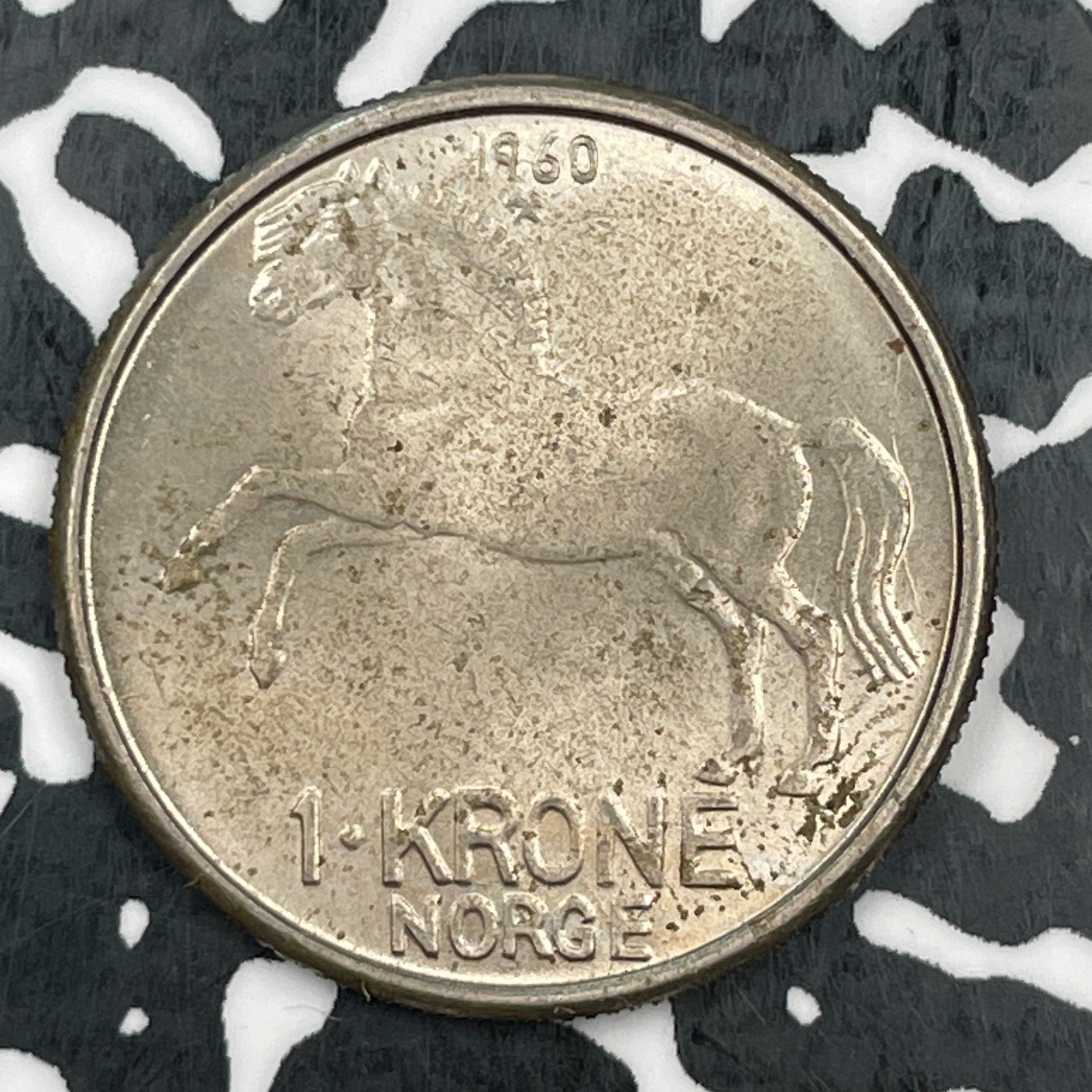 1960 Norway 1 Krone Lot#F8643 High Grade! Beautiful!