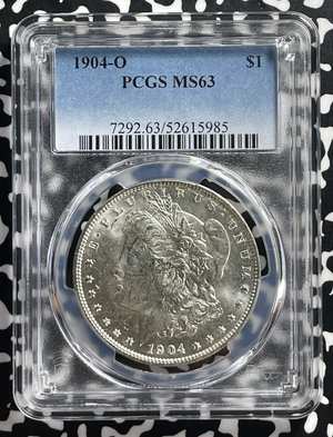 1904-O U.S. $1 Morgan Dollar PCGS MS63 Lot#G418 Silver! Choice UNC!