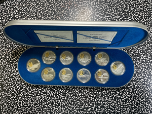 1993 Canada 10x Coin Aviation Commemorative Proof Set Lot#B2579 Silver! W/ Case