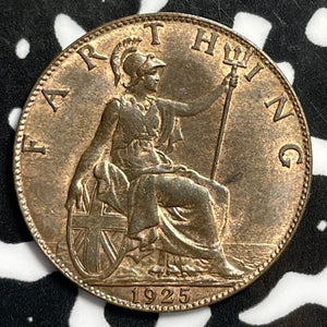 1925 Great Britain Farthing Lot#E4320 High Grade! Beautiful!