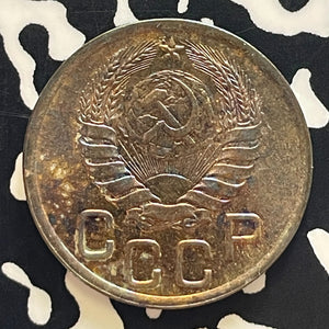 1940 Russia 3 Kopeks Lot#T5814 High Grade! Beautiful Toning!