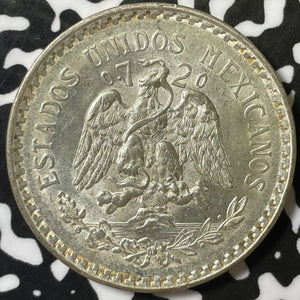 1945 Mexico 1 Peso Lot#E5015 Silver! High Grade! Beautiful!