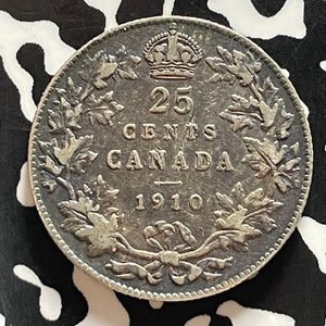 1910 Canada 25 Cents Lot#T5388 Silver!