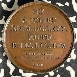 1816 France Philippe Destouches Medal By Caunois Lot#JM9215 41mm