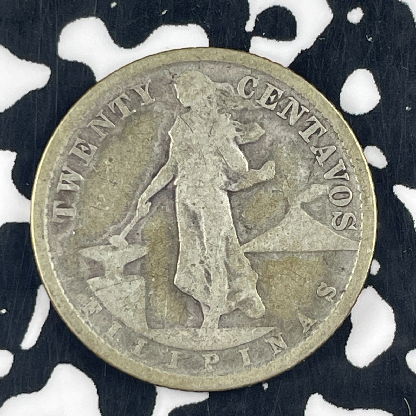 1920 U.S. Philippines 20 Centavos Lot#F2207 Silver!
