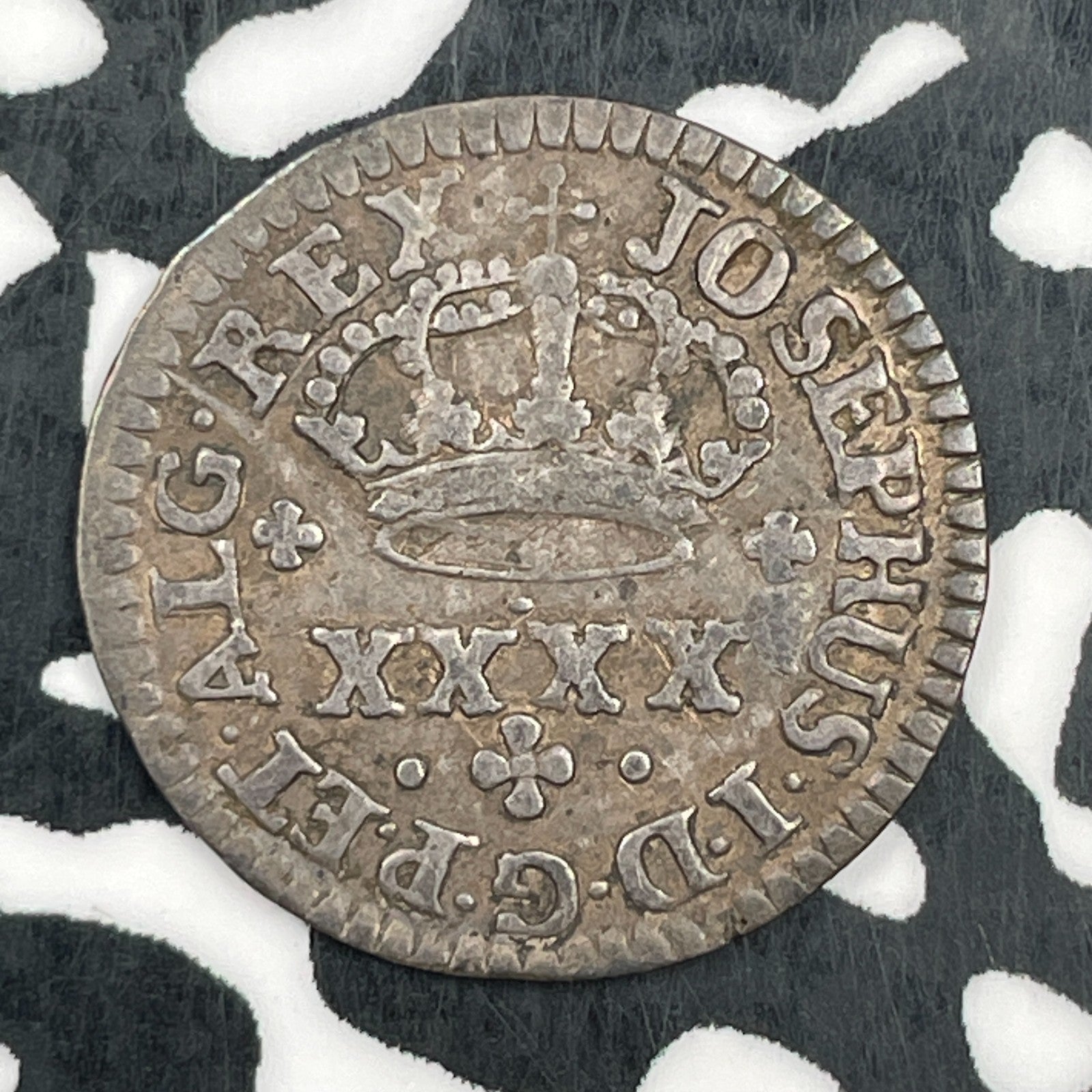 (1799-1816) Portugal 50 Reis/ 1/2 Tostao Lot#JM1520 Silver! Nice! Scarce!