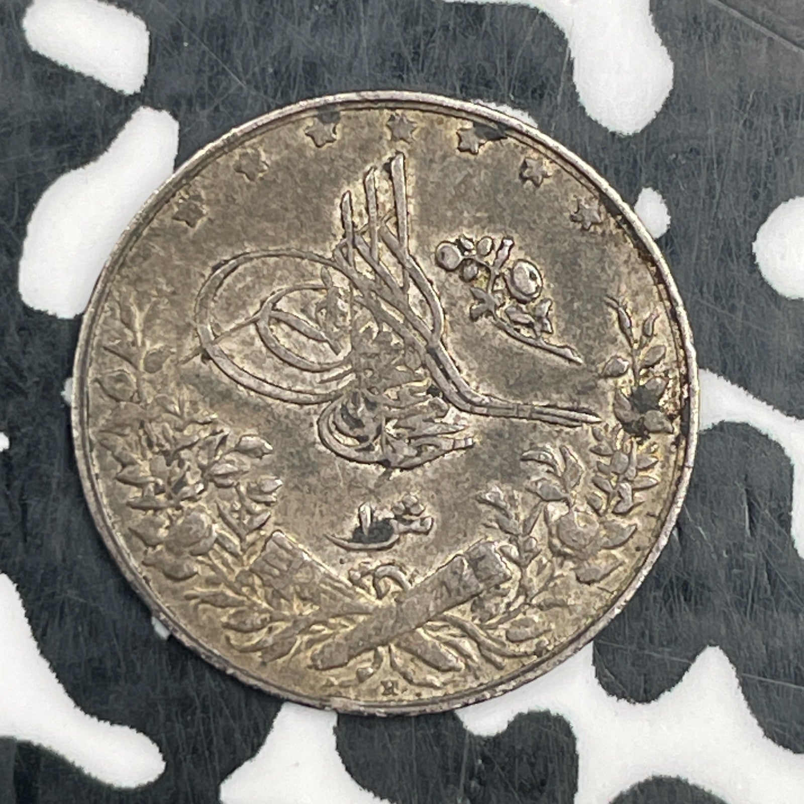 AH 1327-H Year 2 (1910) Egypt 1 Qirsh Lot#N0818 Silver!