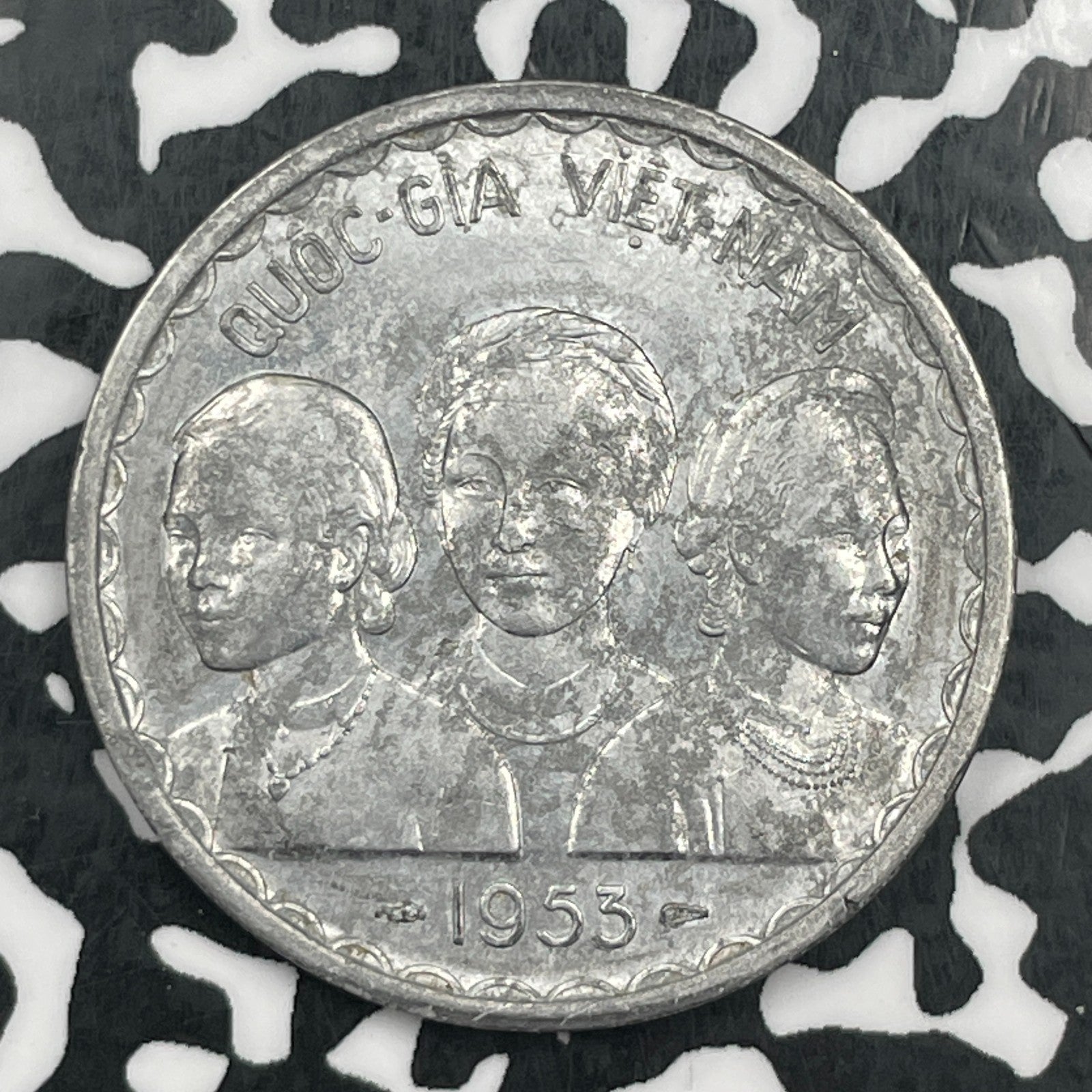 1953 Vietnam 50 Xu Lot#F9554 Beautiful Details, Corrosion