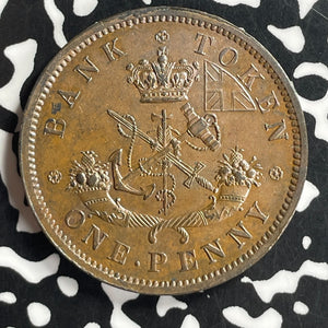 1857 Upper Canada 1 Penny Token Lot#JM9691 High Grade! Beautiful!